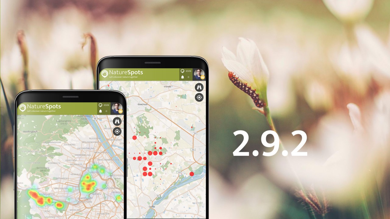 New NatureSpots App Version 2.9.2 is ready in the App Stores